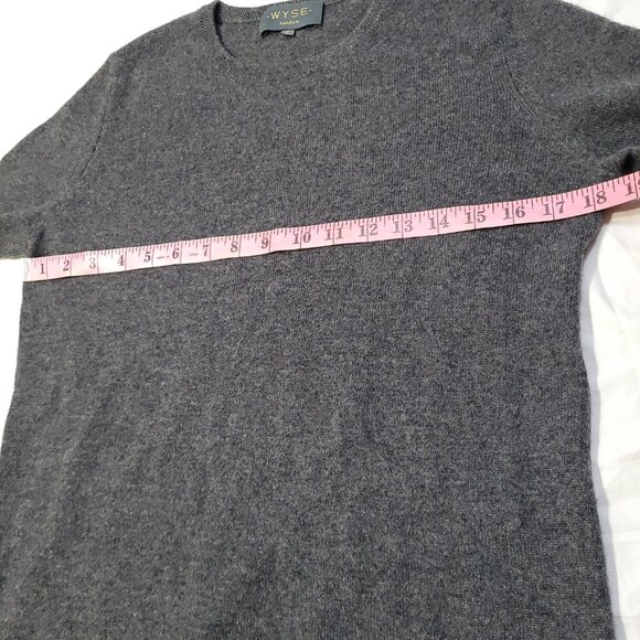 Wyse London Cashmere Sweater Grey Rainbow Cuff Size 2 US 6 - Picture 11 of 12